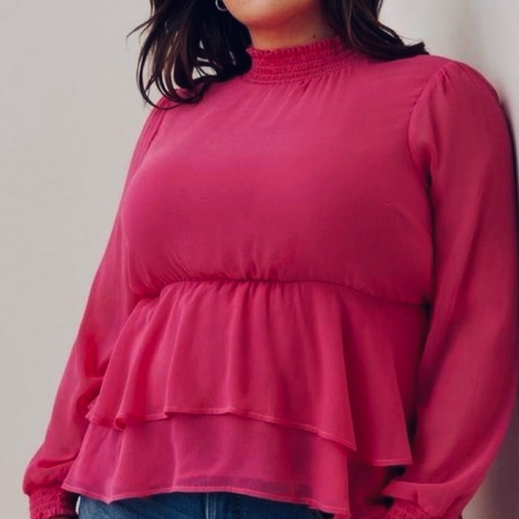 Torrid Babydoll Top | Curvy Fit | Spring Pink | Torrid 3X NWT - Picture 2 of 10